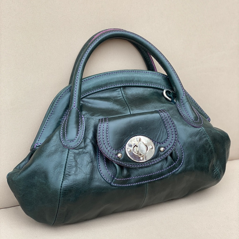Sofia C. Leather Top Handle Satchel